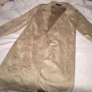 Tan Suede Long Coat (L)